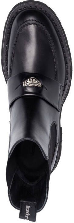 Alexander McQueen calf leather chelsea boots Black
