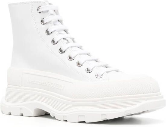 Alexander McQueen chunky lace-up boots White