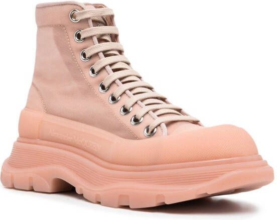 Alexander McQueen chunky-sole ankle boots Pink