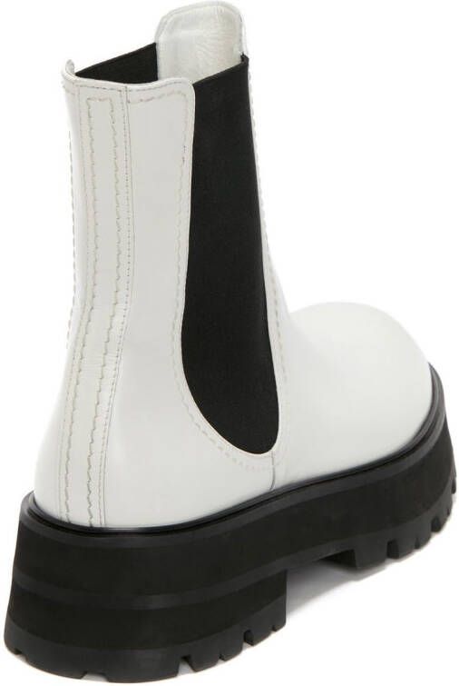 Alexander McQueen chunky-sole leather boots White