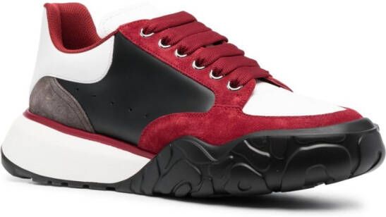 Alexander McQueen colour-block leather low-top sneakers Black