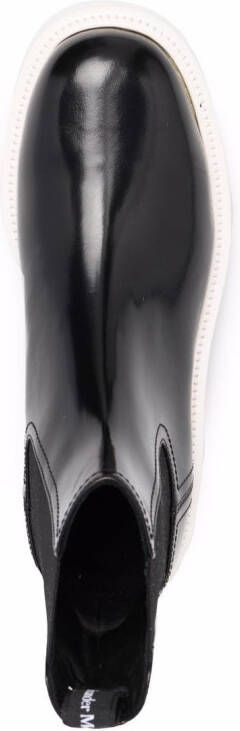 Alexander McQueen contrast-sole ankle boots Black