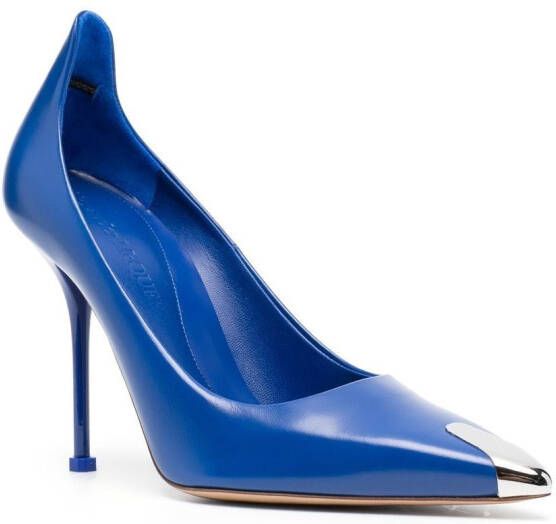 Alexander McQueen contrast-toecap leather pumps Blue