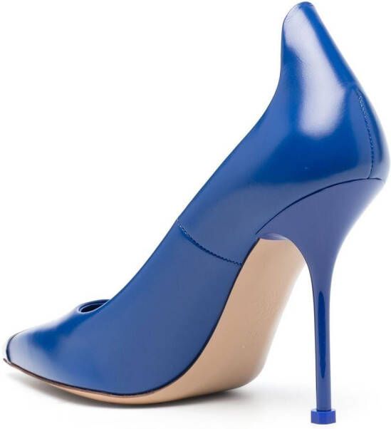 Alexander McQueen contrast-toecap leather pumps Blue