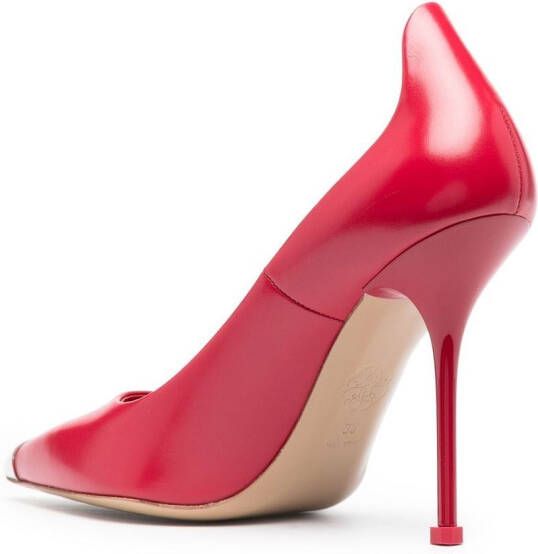 Alexander McQueen contrast-toecap leather pumps Red