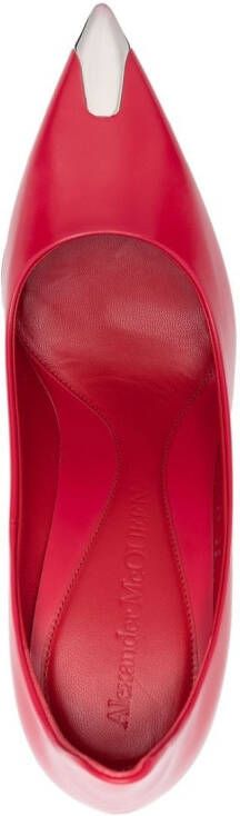 Alexander McQueen contrast-toecap leather pumps Red