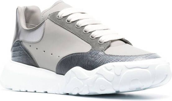 Alexander McQueen Court Trainers Leather Grey