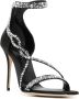 Alexander McQueen crystal-embellished heeled sandals Black - Thumbnail 2
