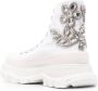 Alexander McQueen crystal-embellished lace-up boots White - Thumbnail 3
