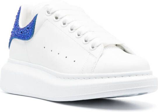 Alexander McQueen crystal-embellished lace-up sneakers White