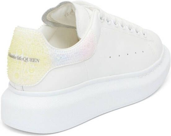 Alexander McQueen crystal-embellished leather sneakers White