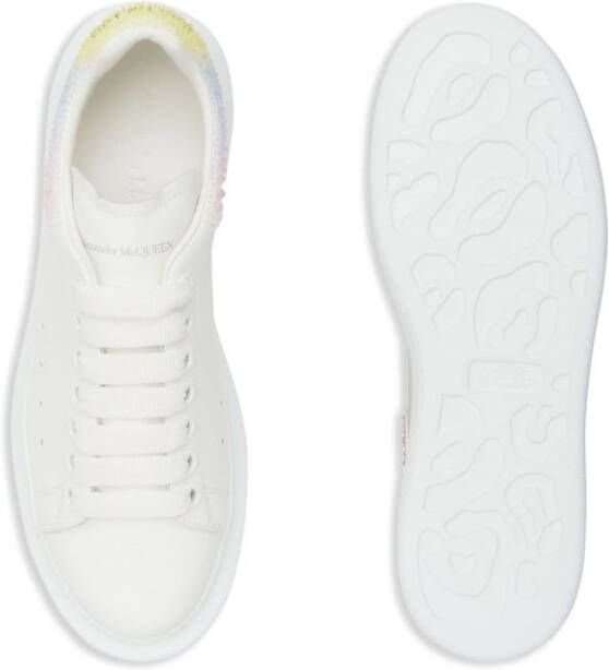 Alexander McQueen crystal-embellished leather sneakers White