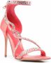 Alexander McQueen crystal-embellished wrap sandals Pink - Thumbnail 3