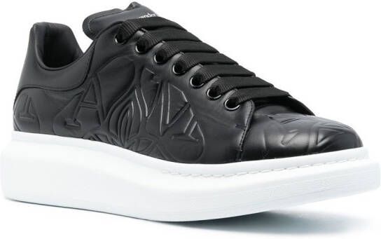Alexander McQueen debossed logo leather sneakers Black