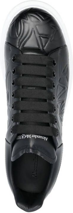 Alexander McQueen debossed logo leather sneakers Black