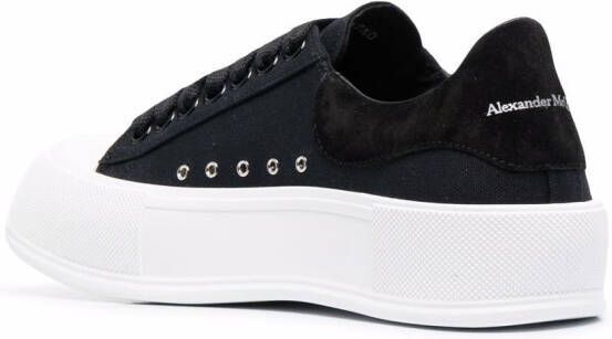Alexander McQueen Deck lace-up plimsoll sneakers Black