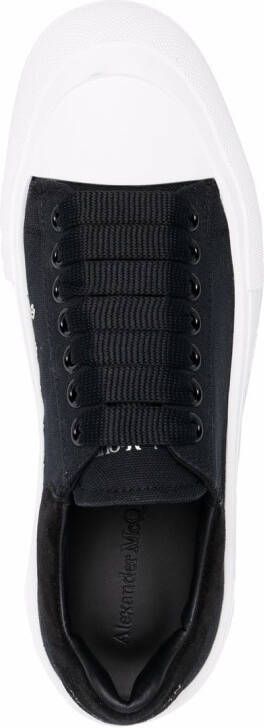 Alexander McQueen Deck lace-up plimsoll sneakers Black