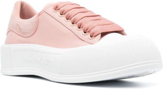 Alexander McQueen Deck lace-up sneakers Pink