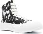 Alexander McQueen Deck Plimsoll Graffiti print high-top sneakers Black - Thumbnail 2