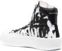 Alexander McQueen Deck Plimsoll Graffiti print high-top sneakers Black - Thumbnail 3