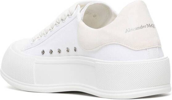 Alexander McQueen Deck plimsoll lace-up sneakers White