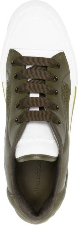 Alexander McQueen Deck Plimsoll leather sneakers Green