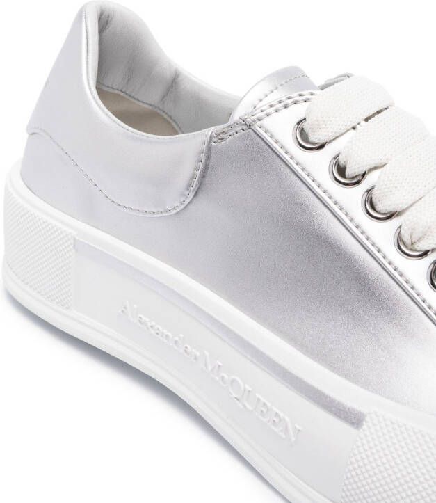 Alexander McQueen Deck Plimsoll low-top sneakers Silver