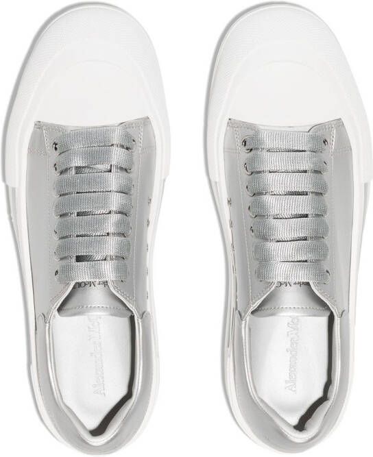Alexander McQueen Deck Plimsoll low-top sneakers Silver