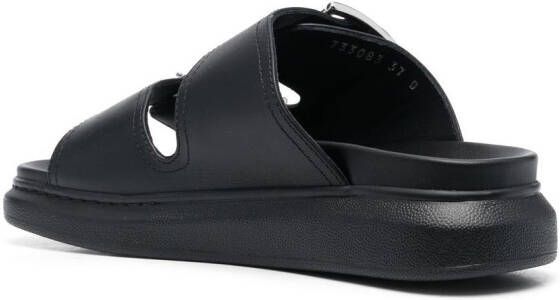 Alexander McQueen double-strap flat sandals Black