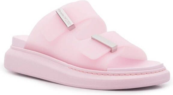 Alexander McQueen double-strap flat slides Pink