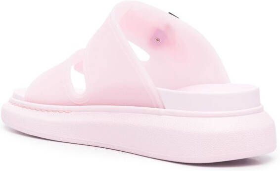 Alexander McQueen double-strap flat slides Pink