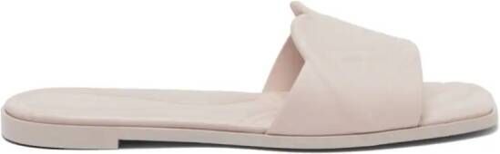 Alexander McQueen embossed-logo leather sandals Pink