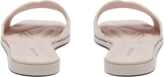 Alexander McQueen embossed-logo leather sandals Pink
