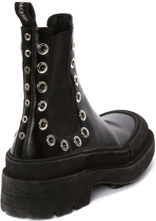Alexander McQueen eyelet-detail Chelsea boots Black