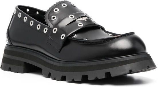 Alexander McQueen eyelet-embellished chunky loafers Black
