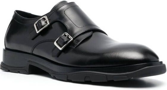 Alexander McQueen front-buckle-fastening monk shoes Black