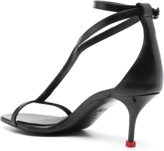 Alexander McQueen Harness 70mm leather sandals Black