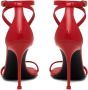 Alexander McQueen Harness 90mm leather sandals Red - Thumbnail 4