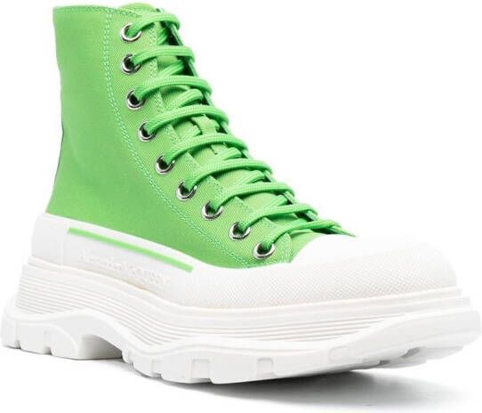 Alexander McQueen high-top lace-up sneakers Green