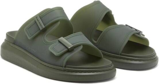 Alexander McQueen Hybrid 35mm flatform sandals Green
