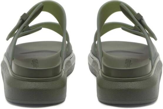 Alexander McQueen Hybrid 35mm flatform sandals Green