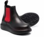 Alexander McQueen Kids contrasting-panel ankle boots Black - Thumbnail 2