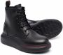Alexander McQueen Kids lace-up leather ankle boots Black - Thumbnail 2