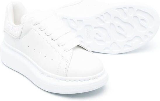 Alexander McQueen Kids Oversized lace-up sneakers White