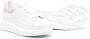 Alexander McQueen Kids Oversized leather sneakers 9182 WHITE PATCHOULI - Thumbnail 2