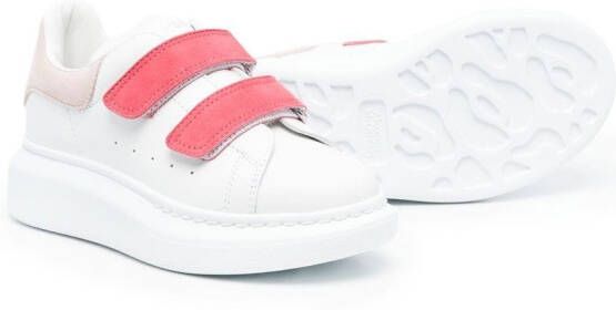 Alexander McQueen Kids Oversized touch-strap sneakers Neutrals