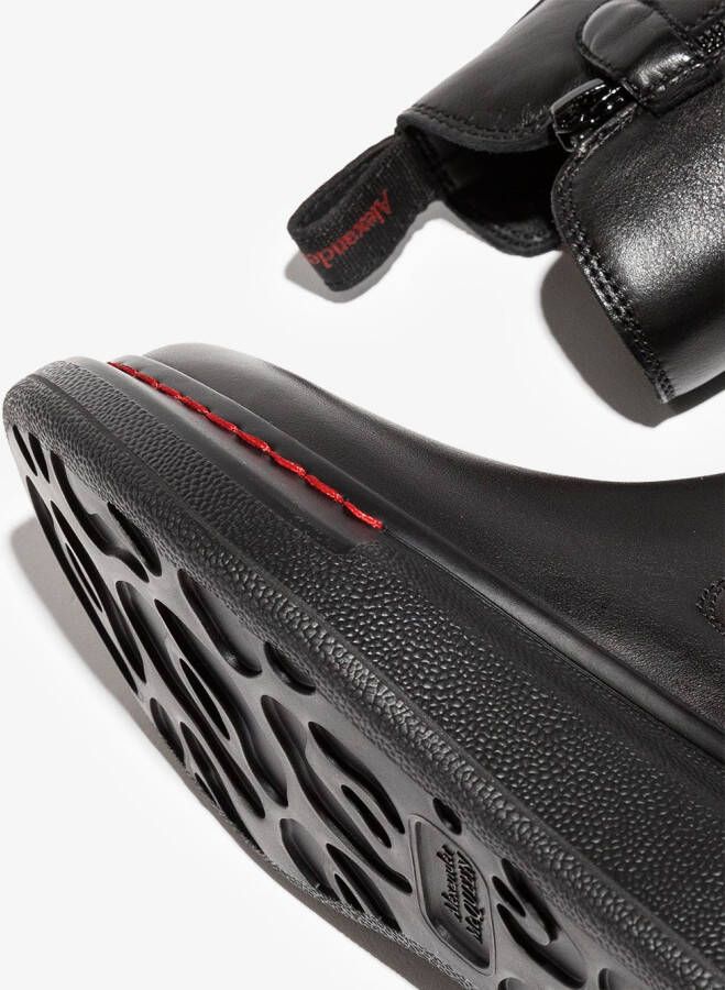 Alexander McQueen Kids platform-sole slip-on ankle boots Black