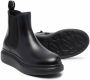Alexander McQueen Kids slip-on leather boots Black - Thumbnail 2