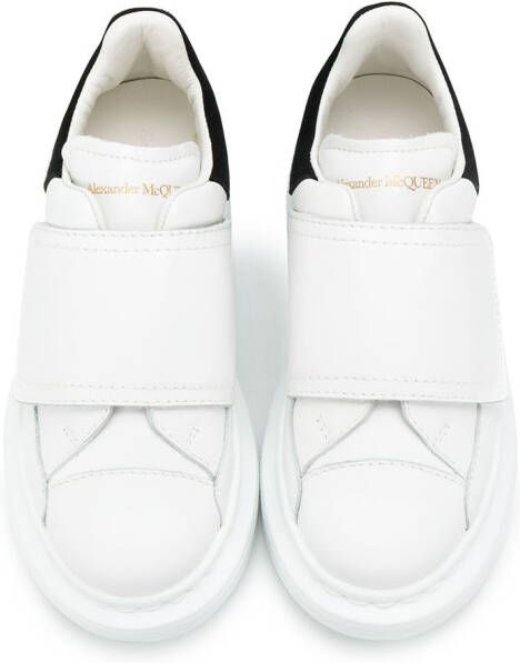 Alexander McQueen Kids touch-strap extended sole sneakers White