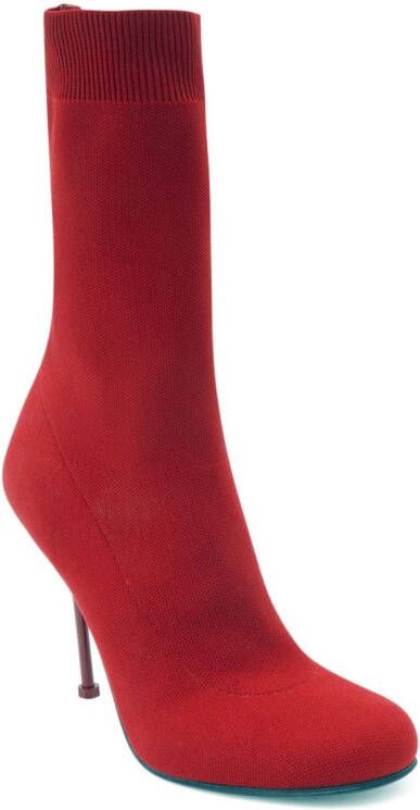 Alexander McQueen Knit 90mm boots Red